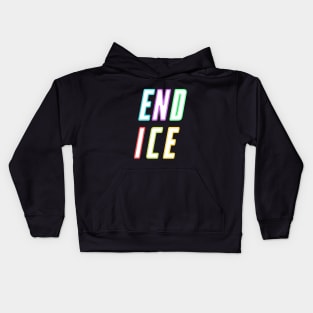 end ice abolish ice colorful design Kids Hoodie